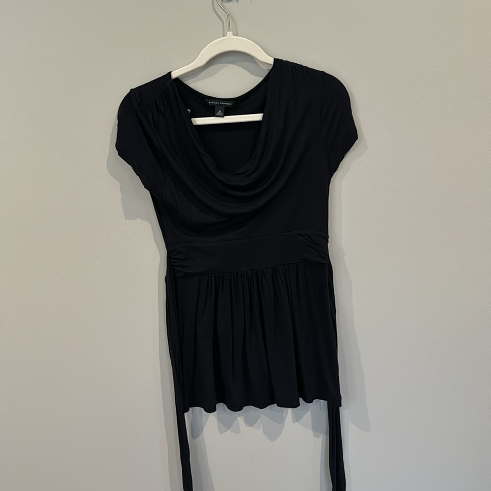 Black banana republic dress top with back tie